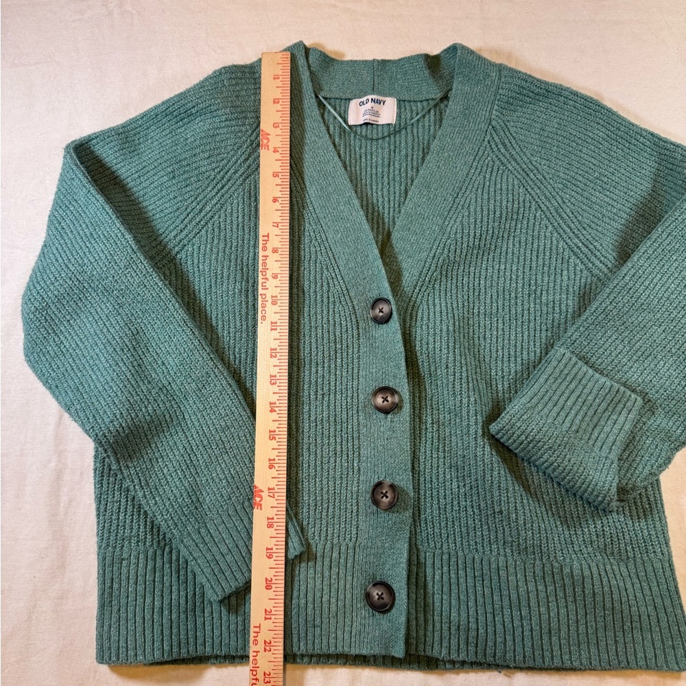 Old Navy Teal Button-Up Cardigan - Picture 5 of 8